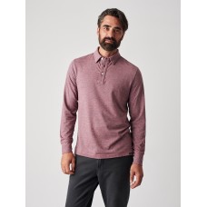 Movement™ Long-Sleeve Polo - Rose Sea Stripe